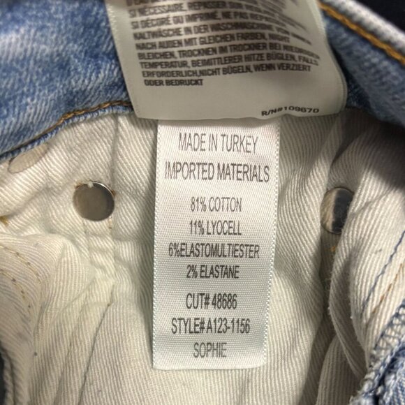 Agolde Sophie Mid-Rise Skinny Jeans Womens Size 26 Blue Denim - Picture 7 of 8